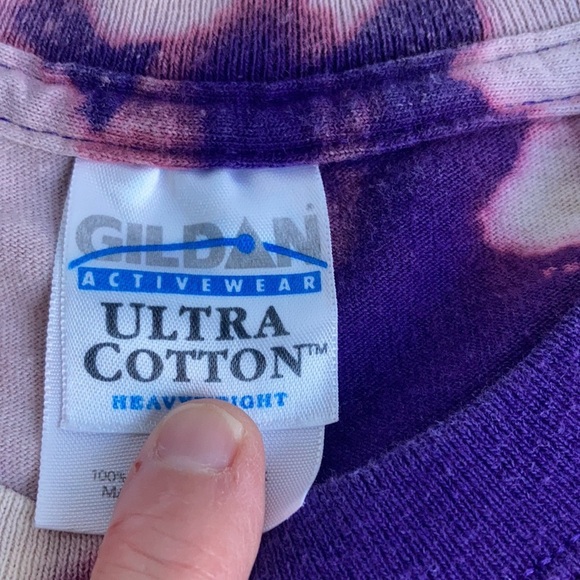 Prince Purple Rain purple cropped bleach graphic T-shirt raw edges short sleeve - Picture 11 of 16